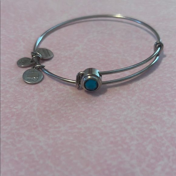 Alex and Ani Jewelry - Alex and Ani Silver Bracelet with Turquoise Charm